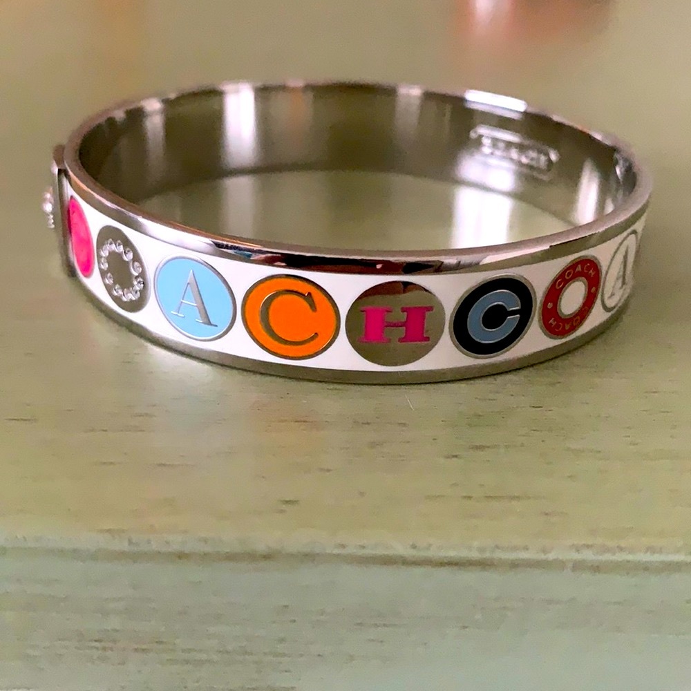 Coach multi colored bangle bracelet